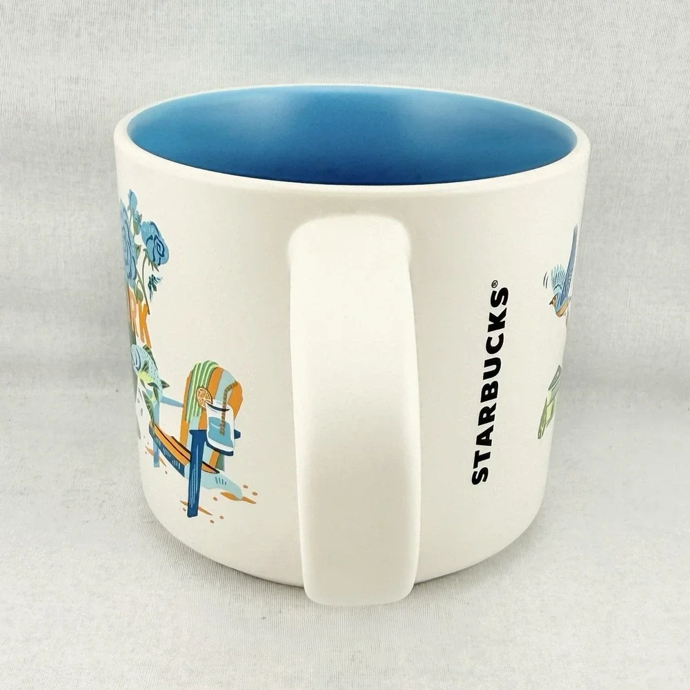 Starbucks New York State Coffee Mug Cup Upstate Fish Cheesecake‎ Art Landmarks
